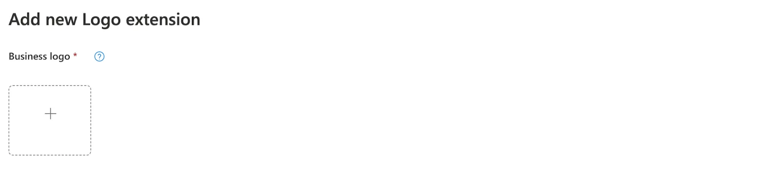 Uploading a high-resolution business logo for a logo extension