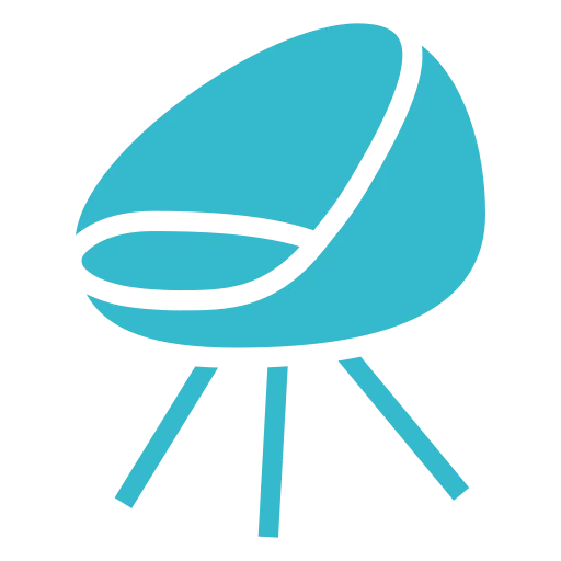 Furniture chair icon for home and furniture