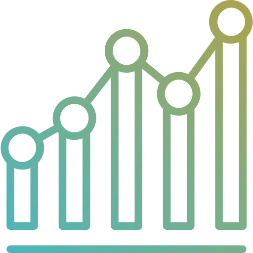 Ranking growth chart icon