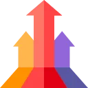 Growth arrows icon