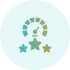 Gauge with stars icon for access to expertise