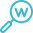 Keyword search icon for keyword optimization