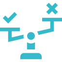 Person choosing between right and wrong icon for ethical SEO practices