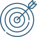 Target icon for step 3 of a white label partnership