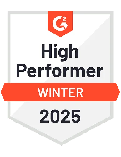 G2 High Performer Winter 2025 badge