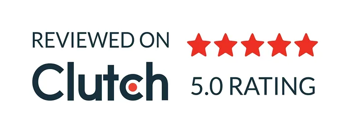 Reviewed on Clutch 5.0 rating badge