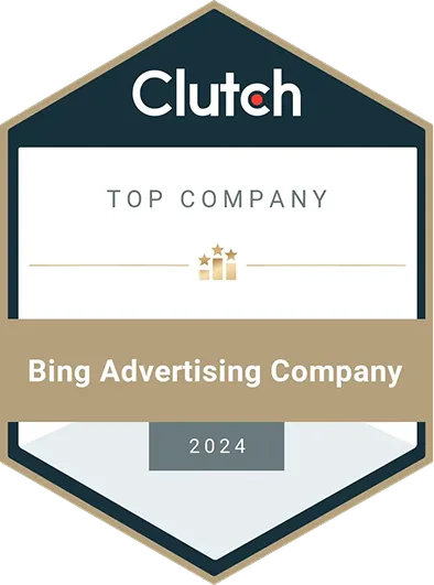 Clutch Top Bing Advertising Company 2024 badge