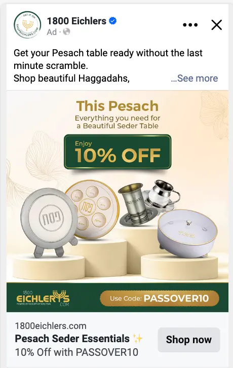 Meta Campaign for Jewish Brand