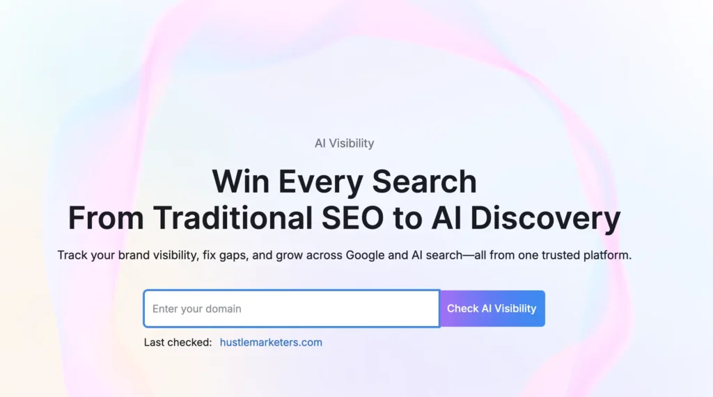 Check AI visibility at a click