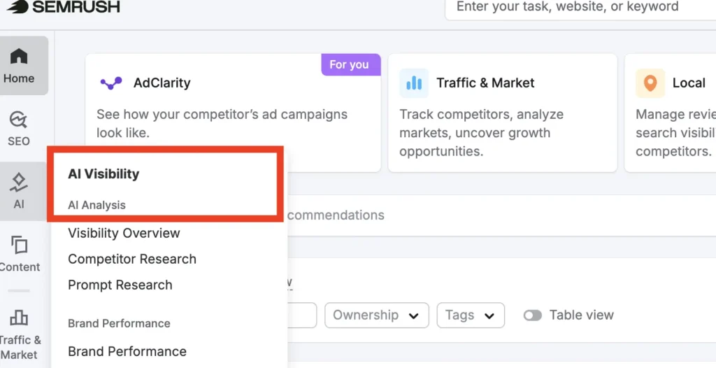 Check the AI SEO visibility in SEO Audit 