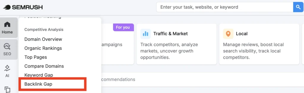 Explore the Backlink Gap for perfect SEO audit