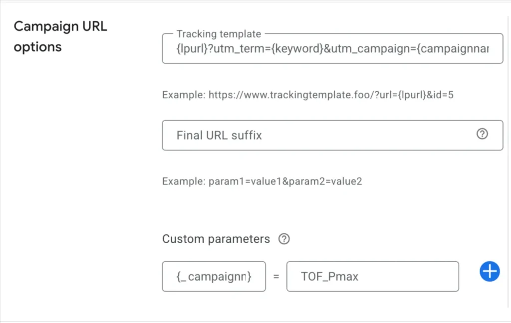 Campaign URL Tracking Setup in Google Ads