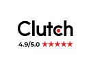 Clutch 4.9 out of 5 star rating