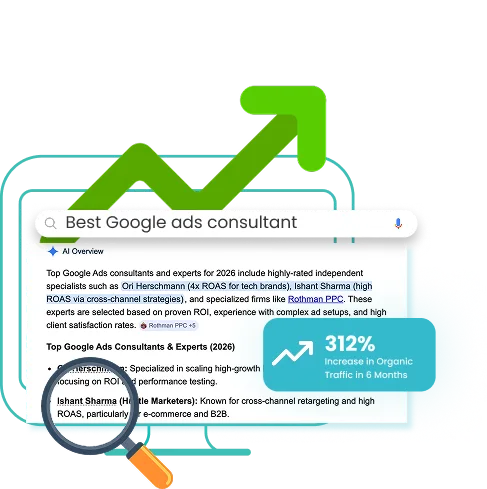 SEO Services Illustration - Hustle Marketers