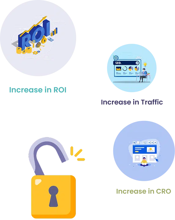 Illustration of unlocking ecommerce PPC potential with higher ROI, traffic and conversion rate