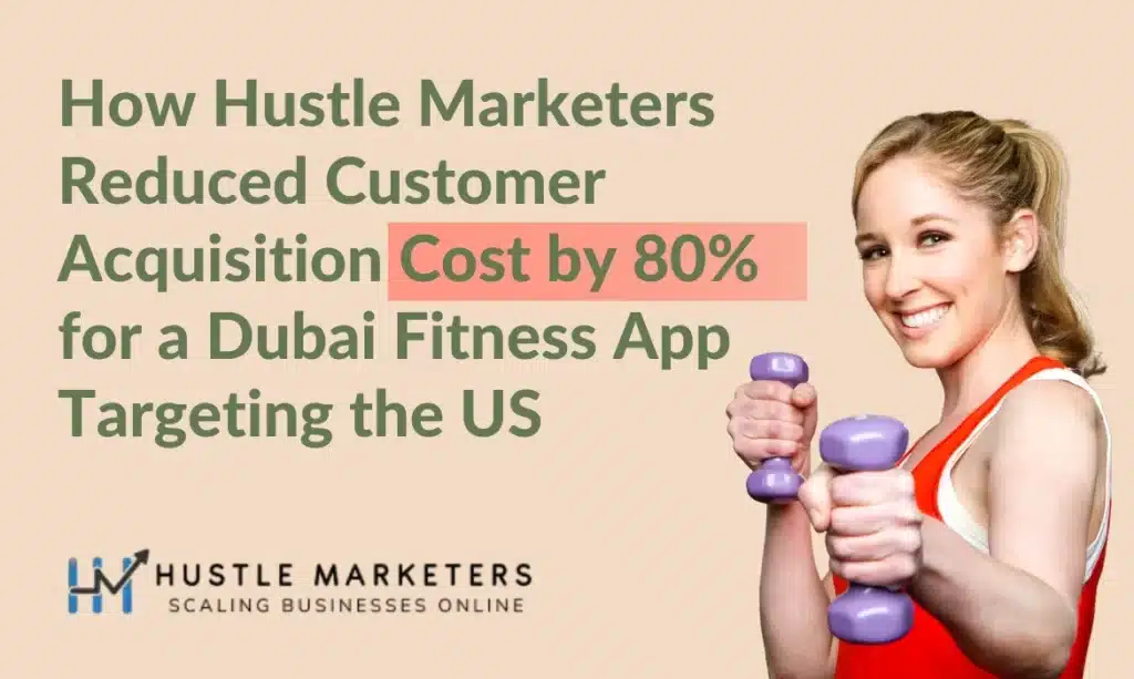 Here's how Hustle Marketers significantly reduced customer acquisition cost by 80% for Dubai Fitness App Targeting USA