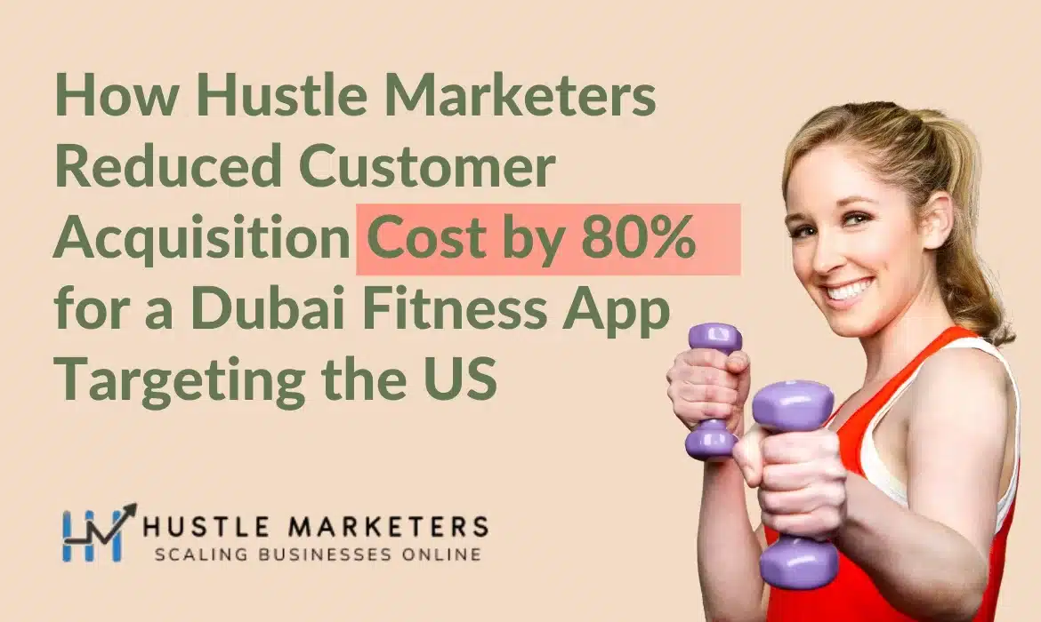 Here's how Hustle Marketers significantly reduced customer acquisition cost by 80% for Dubai Fitness App Targeting USA