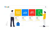 Google Shopping ads illustration with product listings on a search results page