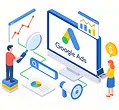 Google Ads search campaign illustration for high-intent Magento search ads