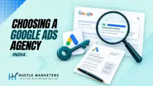 Google Ads agency selection illustration showing account ownership, transparent billing and ad review.